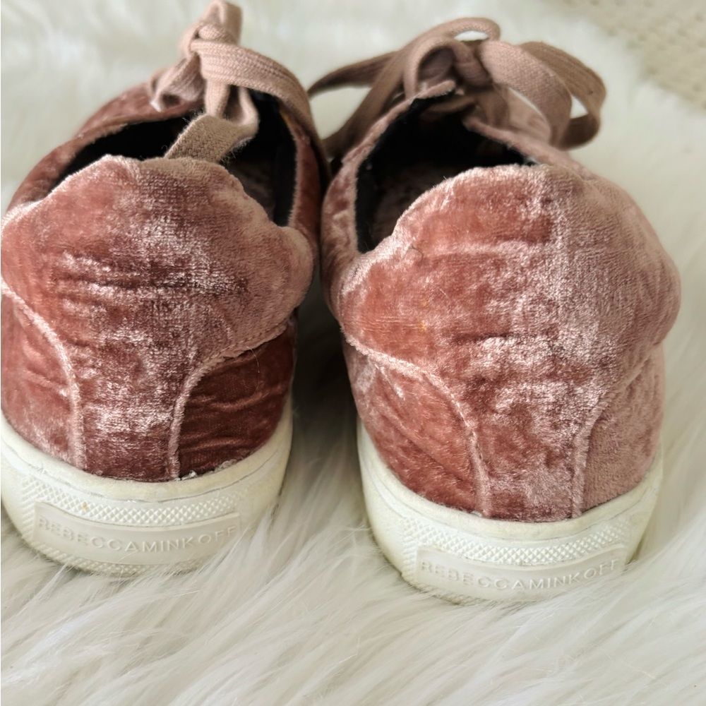 Rebecca Minkoff Bleecker Too Velvet Sneakers 8.5 - Picture 6 of 9